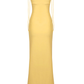 Yellow Spaghetti Straps Long Prom Dress Wedding Guest Dress,DP1445