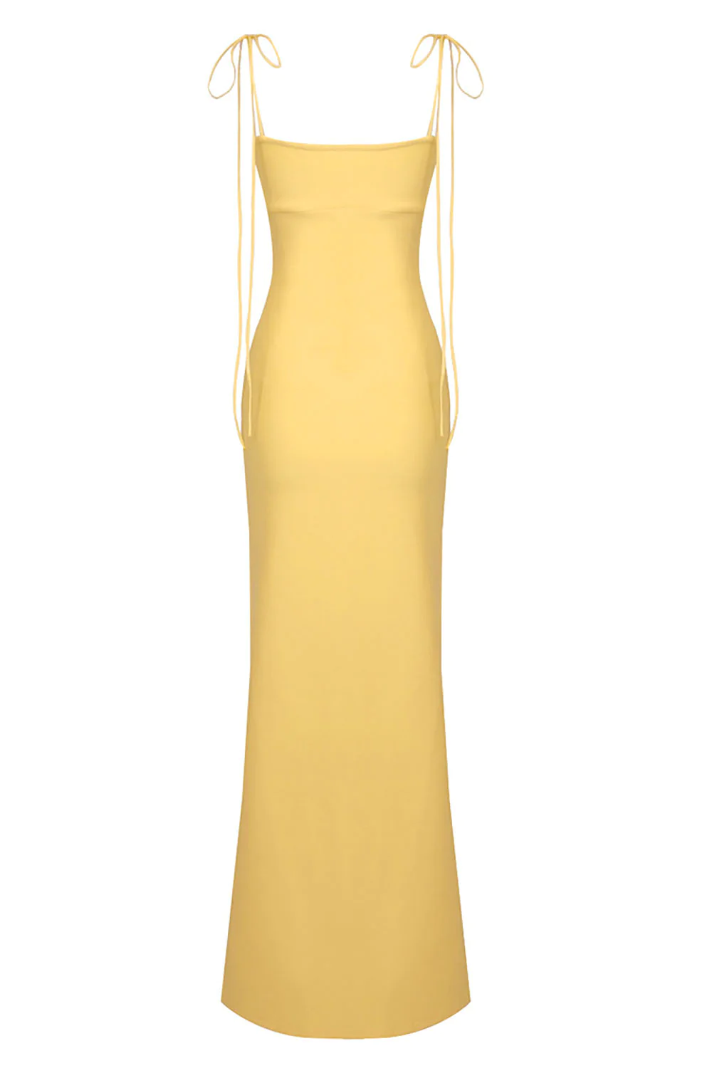 Yellow Spaghetti Straps Long Prom Dress Wedding Guest Dress,DP1445