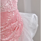 Shiny Pink Off Shoulder Mermaid Chaming Long Prom Dress, DP1462