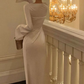 White Long Sleeves Long Prom Dress Elegant Party Dress,DP1483