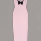 Elegant Pink Strapless Bow Mermaid Long Prom Dress Brithday Dress,DP1491