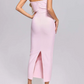 Elegant Pink Strapless Bow Mermaid Long Prom Dress Brithday Dress,DP1491