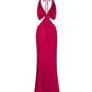 Fuchsia Halter Backless Wedding Guest Dress Party Dress,DP1513