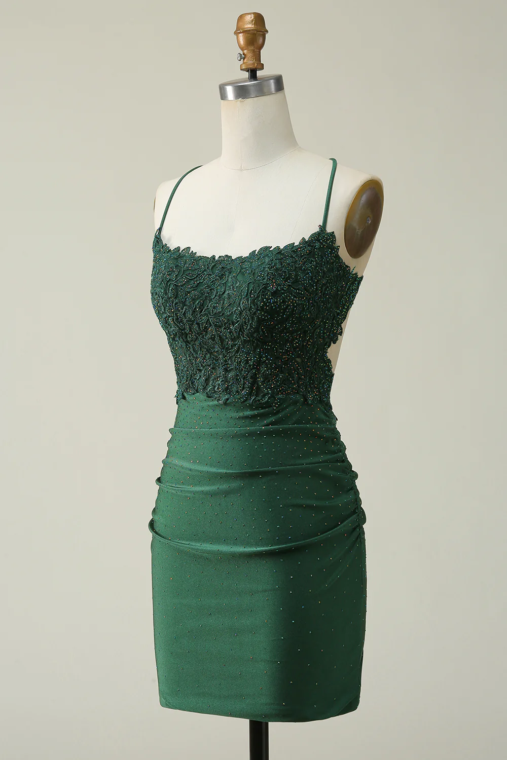 Dark Green Beading Homecoming Dress Cocktail Dress,DP1519