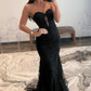 Sweetheart Periwinkle Keyhole Mermaid Long Prom Dress with Appliques,DP1558