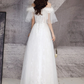 Unique White A-Line Off Shoulder Long Prom Dress Long Formal Evening Dress,DP1564