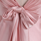 Pink V Neck Satin Backless Long Party Dress Bridesmaid Dress,DP1577