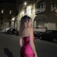 Fuchsia Strapless Sheath Prom Dress Wedding Guest Dress,DP1618