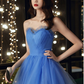 Blue Sweetheart Strapless Formal Graduation Dress Sweet 16 Dress,DP1626