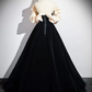 Black A-Line Velvet Long Prom Dress Formal Party Dress,DP1649