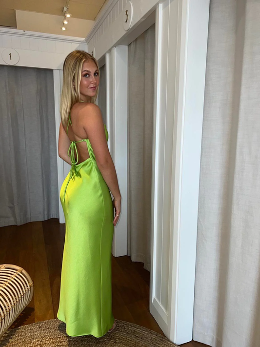 Green Straps Backless Party Dress Wedding Guest Dress,DP1676