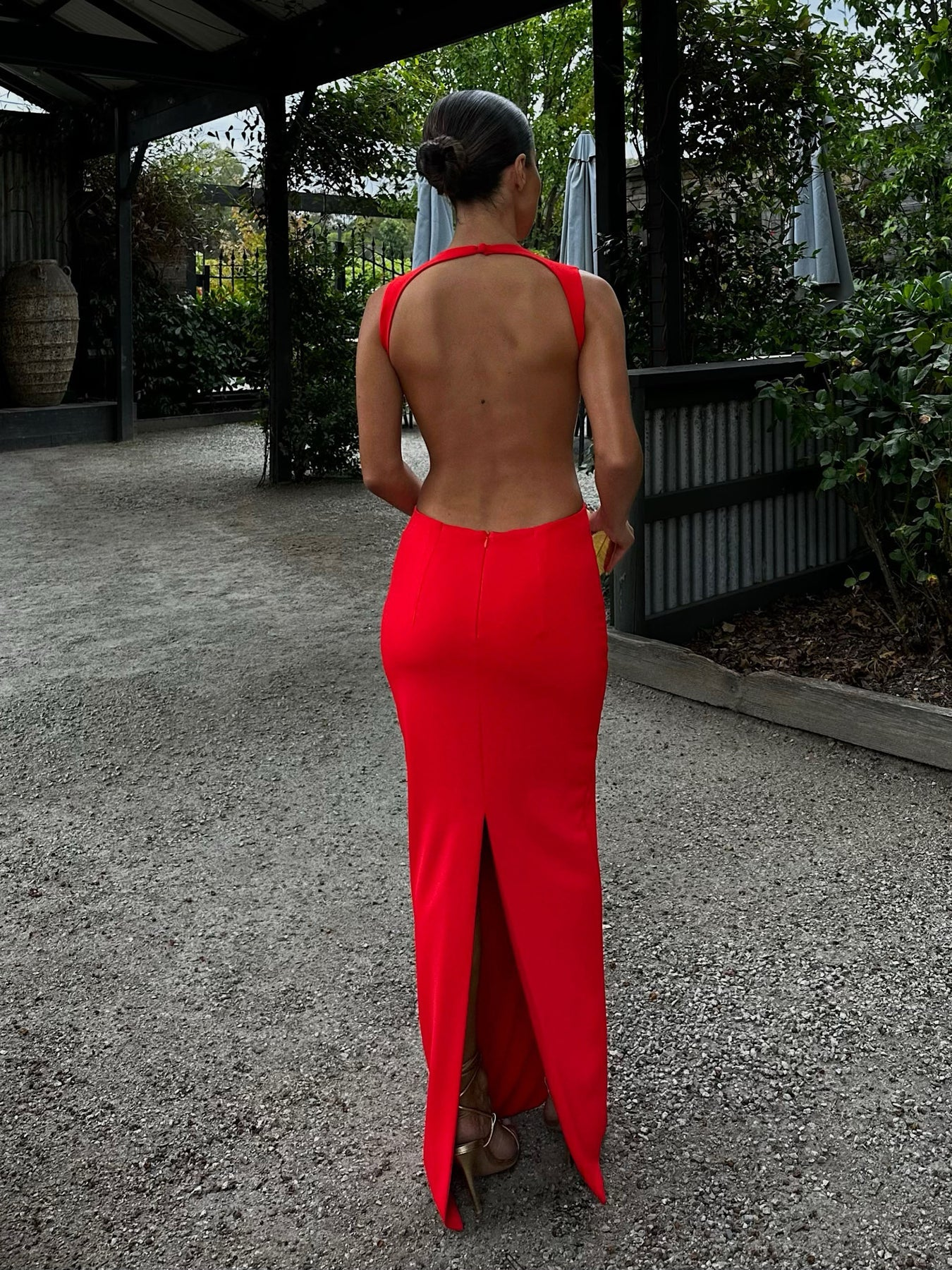 Sexy Red V Neck Backless Long Party Dress,DP1677