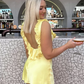 Sweet Light Yellow Short Party Dress Homecoming Dress,DP1678