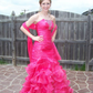 Hot Pink Strapless Mermaid Formal Party Dress Evening Gown,DP1681