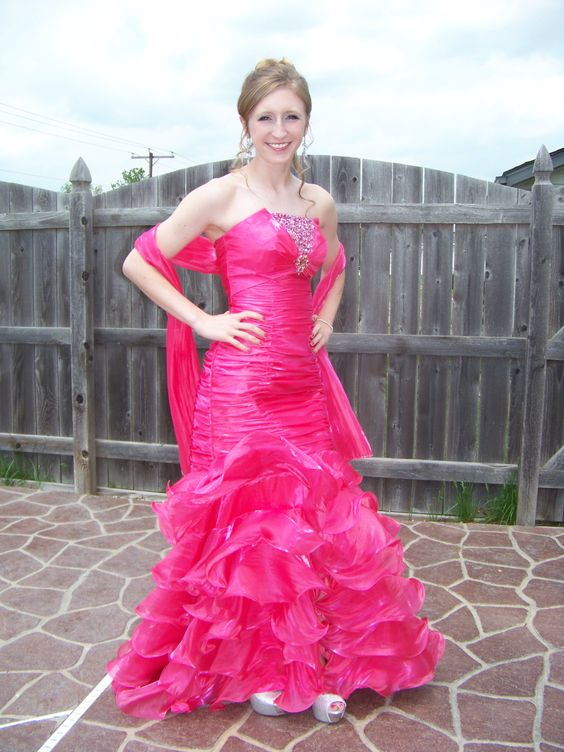 Hot Pink Strapless Mermaid Formal Party Dress Evening Gown,DP1681