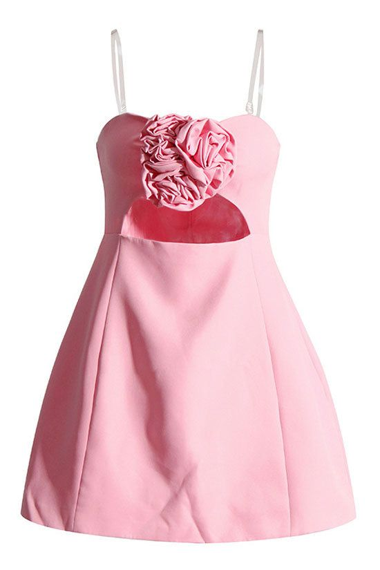 Pink Strapless Cut Out Sweet Short Party Dress Homecomig Dress,DP1691