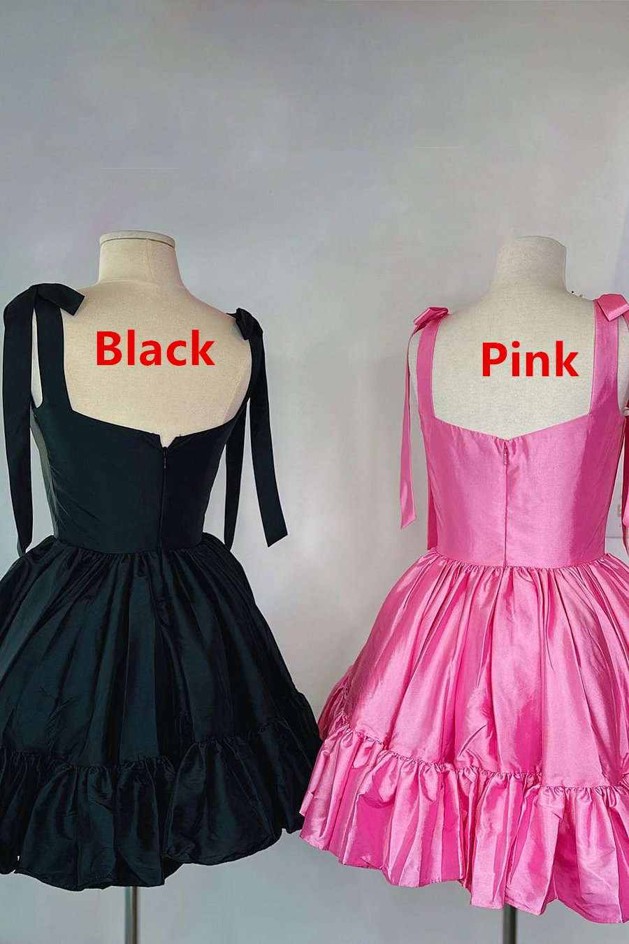 Hot Pink Straps A-Line Short Homecoming Dress with Ruffle,DP1714