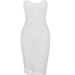 White Straps Lace Sheath Cocktail Dress Midi Party Dress,DP1722