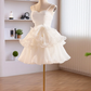 White Tulle Sweetheart Short Prom Dress Cute Homecoming Dress,DP1736