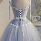 Lavender Lace Tulle Short Party Dress Homecoming Dress,DP1740