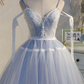 Lavender Lace Tulle Short Party Dress Homecoming Dress,DP1740