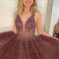 A-Line Tulle Tiered Cute Party Dress Homecoming Dress,DP1745