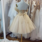 Ivory Strapless Tulle Short Party Dress Homecoming Dress,DP1747