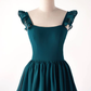 Dark Teal Ruffle Long Party Dress Bridesmaid Dress,DP1818