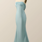 Blue Strapless Mermaid Long Party Dress Bridesmaid Dress,DP1820