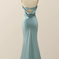 Blue Strapless Mermaid Long Party Dress Bridesmaid Dress,DP1820