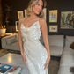 Chic Ivory Backless Empire Long Party Dress,DP1830