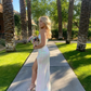 Shiny White One Shoulder Sequins Long Prom Dress with Slit,DP1831