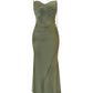 Dark Green Spaghetti Straps Sheath Long Party Dress,DP1882