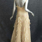 Light Yellow Spaghetti Straps Ruffle Embroidery Long Party Dress,DP1889