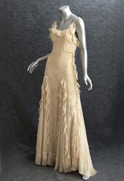 Light Yellow Spaghetti Straps Ruffle Embroidery Long Party Dress,DP1889