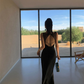 Elegant Black Satin Backless Mermaid Long Prom Dress Formal Party Dress ,DP1991