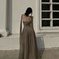 Chic Strapless A-Line Chiffon Elegant Long Party Dress,DP1993