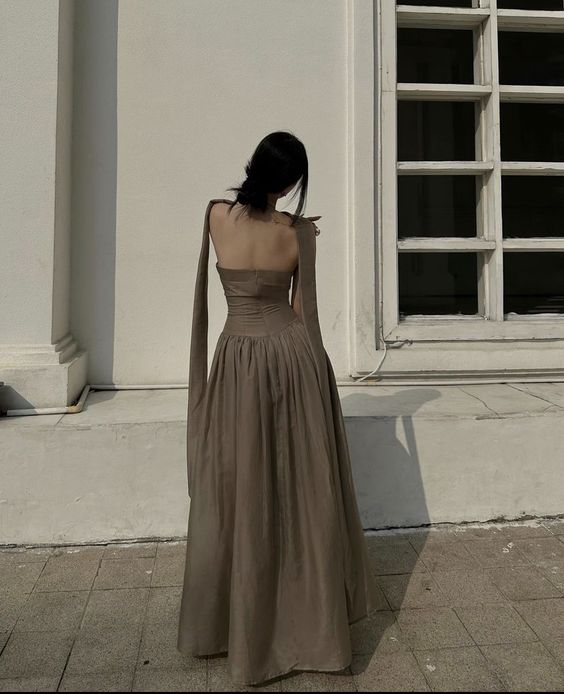 Chic Strapless A-Line Chiffon Elegant Long Party Dress,DP1993