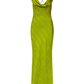 Green Backless Elegant Long Party Dress with Slit, DP2008