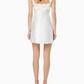 Cute White Square Neck Appliques Homecoming Dress, DP2022