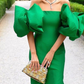 Green Strapless Mermaid Long Prom Dress with Detachable Sleeves, DP2095