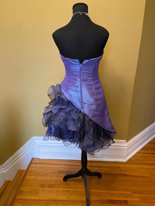 Vintage Sweatheart Strapless Elegant Purple Short Party Dress, DP2113