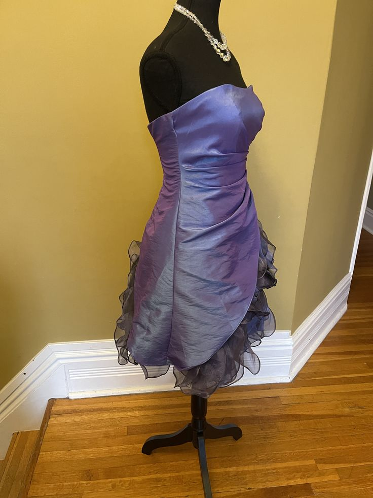 Vintage Sweatheart Strapless Elegant Purple Short Party Dress, DP2113