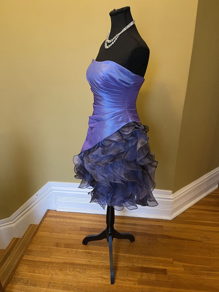 Vintage Sweatheart Strapless Elegant Purple Short Party Dress, DP2113