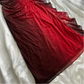 Burgundy V Neck Halter Shiny Vintage Long Prom Dress, DP2118