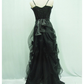 Black Straps Beading Vintage A-Line Long Party Dress, DP2149