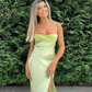 Sage Green Spaghetti Straps Simple Party Dress, DP2174