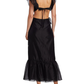 Black Ruffle Straps Backless Elegant Party Dress, DP2303