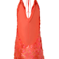 Orange Sequins Evening Dress Halter Backless Homecoming Dress, DP2304