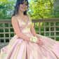 Charming A-line V Neck Long Prom Dress Graduation Dress,DP0283